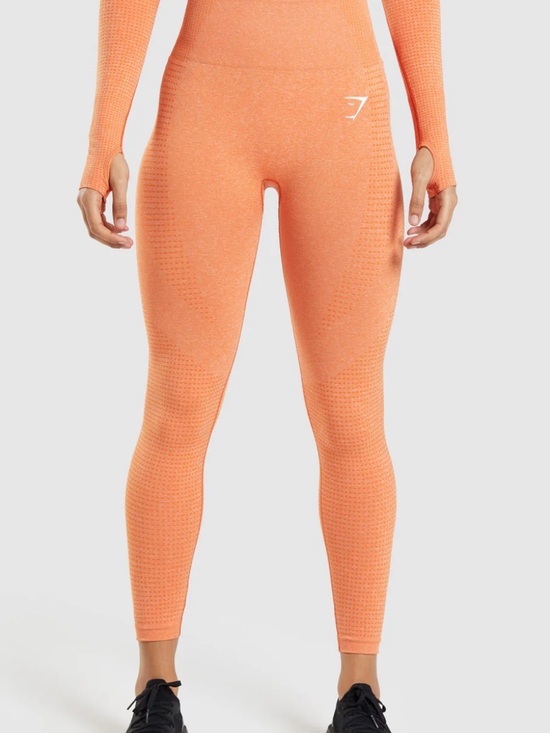 Gymshark Pants - Gymshark Coral Orange Seamless Vital High-Waist Activewear Leggings Size XS/S